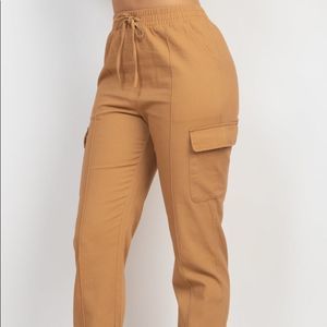 COPY - Solid High-Rise Pocketed Jogger Pants